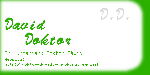 david doktor business card